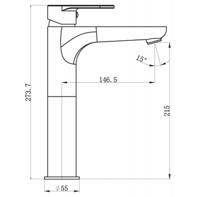 Смеситель для раковины BELBAGNO Loyd LOY-LMC-CRM. Фото