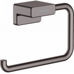 Держатель туалетной бумаги AddStoris Hansgrohe 41771340, шлифованный черный хром Держатель туалетной бумаги AddStoris Hansgrohe 41771340, шлифованный черный хром для ванной комнаты. Фото