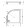 Душевой поддон из литьевого мрамора АКВАТЕК 90 см DP-0000003. Фото